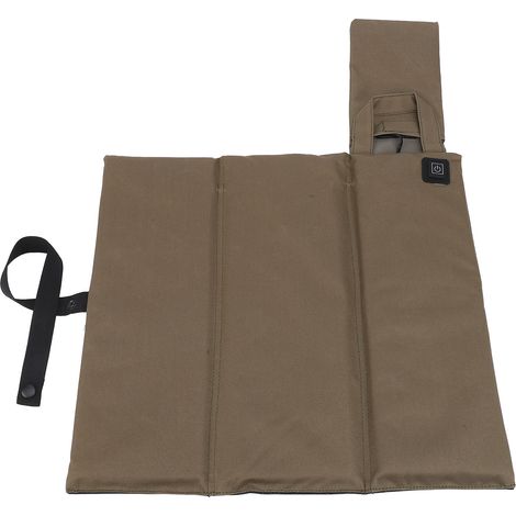 Coussin chauffant en polyester confortable, portable et pliable, pour une utilisation intérieure et extérieure, vert olive. (1/5)