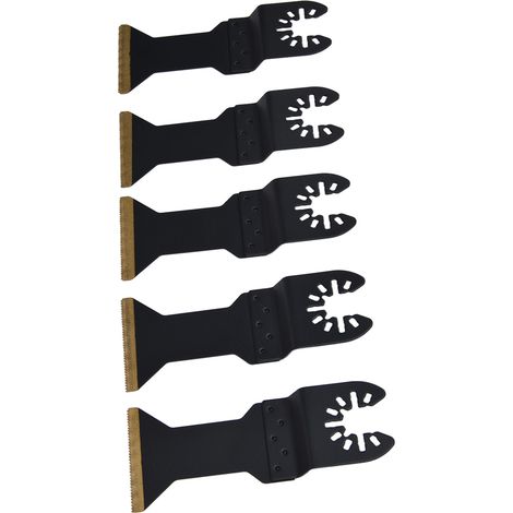 Set mit 5 universellen oszillierenden Sägeblättern H, 44 mm verlängerter Titan-Bimetall-Säge, Multifunktionszubehör kompatibel mit Multifunktionswerkzeugen. (1/5)