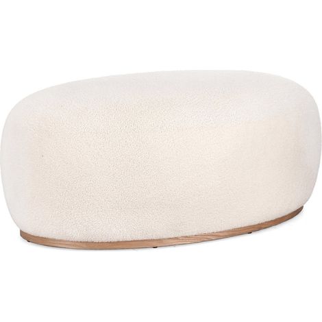 Pouf "Blerina" struttura in MDF rivestimento in poliestere effetto lana per interno (1/4)