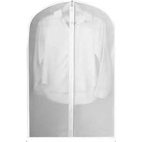 10 custodie porta abiti, 60 x 100 cm, trasparenti, con chiusura a zip, antipolvere e antiumidità, adatte per abiti, cappotti e camicie. (1/2)