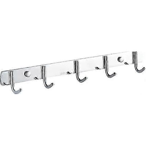 Porte-manteau mural robuste en acier inoxydable , cintre métallique, porte-chapeaux moderne, crochets simples pour serviettes, sacs à main, peignoirs, vestiaire, salle de bain (1/5)