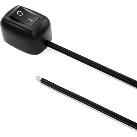 Interrupteur en forme de goutte d'eau pour voiture - 12 V CA - 250 V/6 A - 125 V/10 A - 12 V - Pour phares antibrouillard, feux de circulation diurnes, barre lumineuse LED, etc. (câble : 19,6 po (1/5)