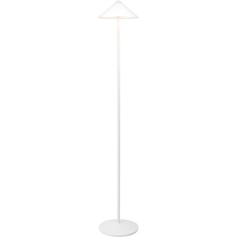 Zafferano Lampada da Terra Led Ricaricabile Pina XXL - 6W, IP65, Dimmer Touch, Testa Magnetica, Design Moderno per Interni ed Esterni - Bianco (1/3)
