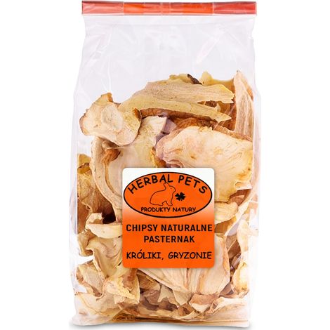 Chips di pastinaca naturale 125 g, prelibatezza per conigli e roditori con vitamine (1/2)