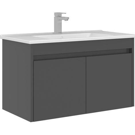 Meuble Vasque "Arno 85" - 85 x 45 x 52 cm - Grey (1/3)