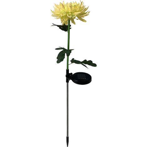 Lampe Solaire en Forme de Chrysanthème - Acier Inoxydable - 80 cm - Éclairage Extérieur pour Jardin et Cour - 1 Pièce