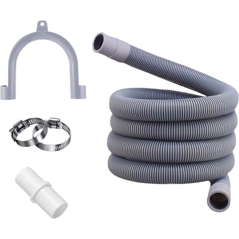 Verlängerungsschlauch für Waschmaschinenablauf, 3M Universal-Flexschlauch, gerader Anschluss, Waschmaschinen-Verlängerungsset, 20 mm Innendurchmesser (1/5)