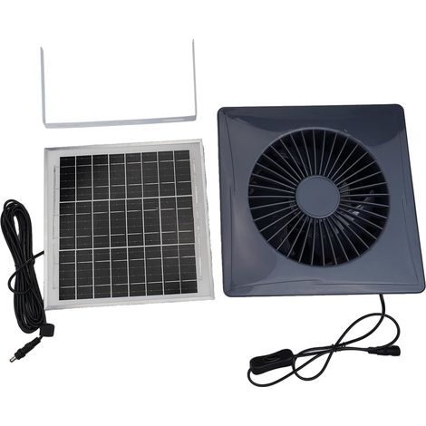 FUBESK Ventilateur d'échappement alimenté par panneau solaire 12 (1/2)