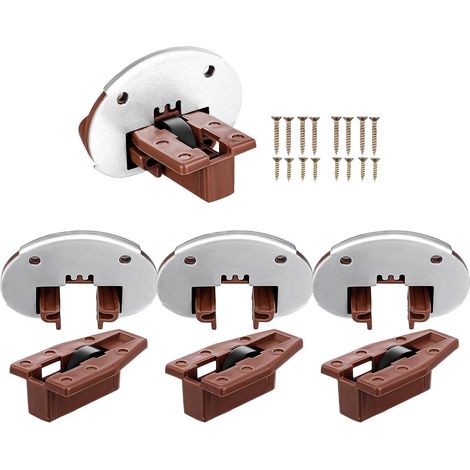 Kit de remplacement 4 glissières tiroir pour la réparation d'armoires (1/5)