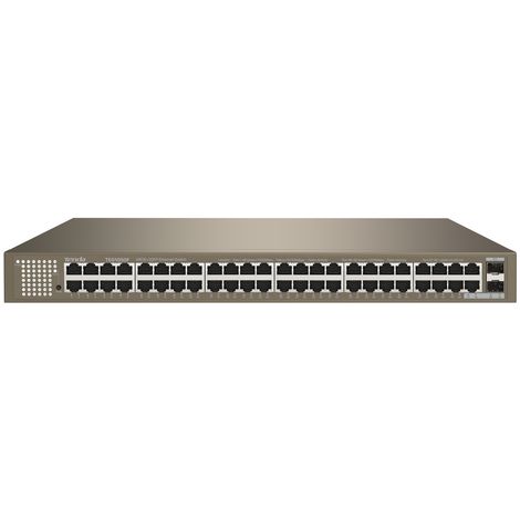 Tenda SWITCH TENDA TEG1050F 48P GIGABIT 10/100/1000 RJ45 +2 1000M SFP 1U 19-inch rack-mountable One-key VLAN