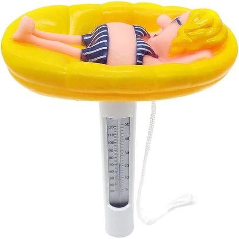 Schwimmendes Poolthermometer, großes, gut ablesbares Teichthermometer, Baby-Poolthermometer mit Cartoon-Motiv für Schwimmbäder, Badegewässer, Spas, Whirlpools und Aquarien (1/5)