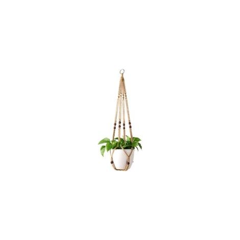Lot de 2 suspensions pour pots de fleurs en macramé – Support décoratif pour plantes (1/5)
