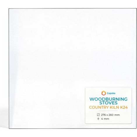 Vitre Woodburning Stoves COUNTRY KILN K24 - Verre Rectangle pour poêle à bois - 276 x 260 mm (L1 x H1) - 4 mm (1/5)