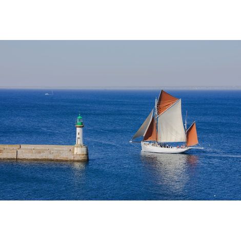 Tableau sur verre synthétique phare île de Groix 65x97 cm - Impression sur Verre synthétique - Image HD imprimée sur Verre synthétique - Tableau mural décoratif - Fabriqué en France