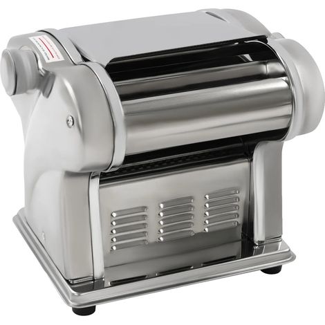 Máquina para hacer pasta, fabricada en acero inoxidable duradero, ocho ajustes de grosor, 2 cuchillas, enchufe europeo de 220V-240V. (1/2)