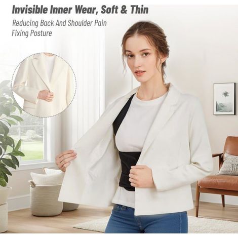 Correcteur de Posture - 1 pièce, Ceinture Soutien Dorsal Réglable - Homme Femme Étiquette (1/5)
