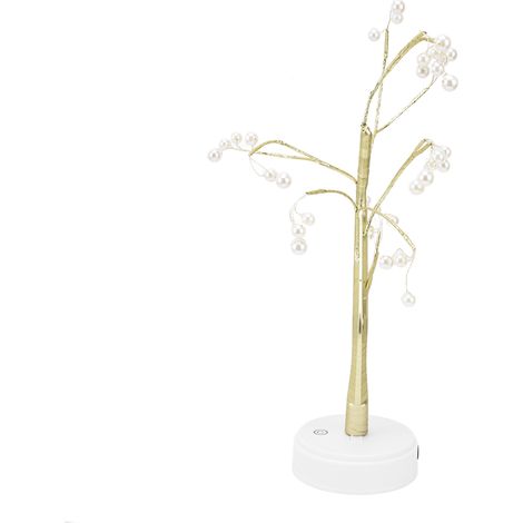 Lichterkette mit LED-Lichtern, Nachtlicht aus Kupferdraht, Lichterbaum aus Perlen, berührbares Sternennachtlicht, 36 warmweiße Perlen (Batterien nicht enthalten). (1/5)