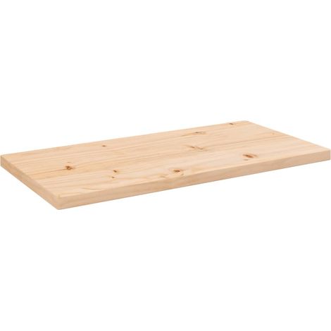 Plateau de table,Dessus de table,Plan de travail 80x40x2,5 cm bois de pin massif rectangulaire CFW62972 (1/5)