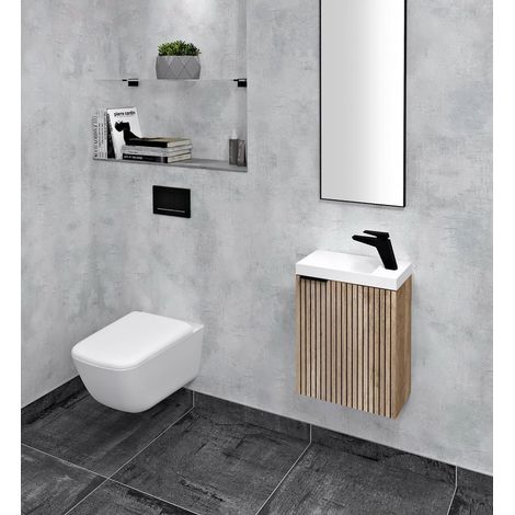 Ensemble de salle de bain LATUS X STRIP 40, chêne Alabama (1/2)