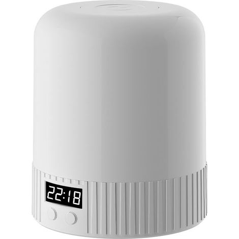 Lampada da Comodino Touch con Orologio LED – 4800mAh, Dimmerabile, Timer 30min – ABS e PC – Design Moderno e Minimalista – Ideale per Camera da Letto e Ufficio (1/4)
