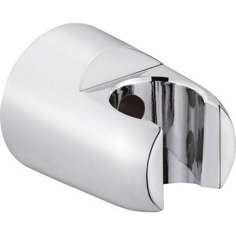 Support De Douche Mural - Plastique Chromé - Fixe - Pour Douchette - 1 Pièce