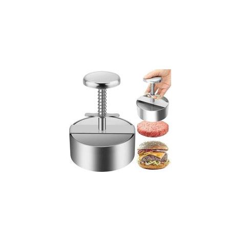 Presse à hamburger, moule à steak haché en acier inoxydable 304 avec échelle pour les réunions de famille, les rassemblements, les barbecues (1/5)