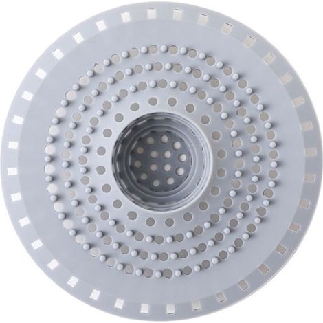 2 pièces: filtre anti-cheveux pour évacuation, couvercle de bonde, protection de siphon, pour salle de bain, baignoire et cuisine (1/5)