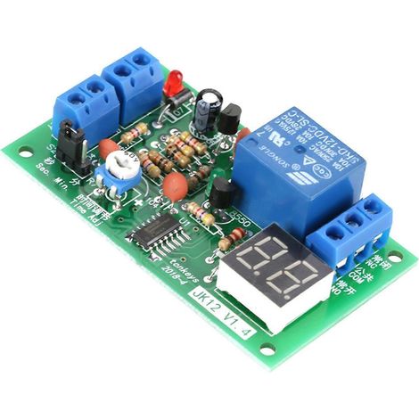 Module de relais de coupure temporisée avec affichage LED DC12V et compte à rebours temporisé