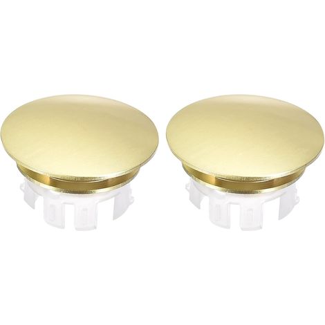 Überlaufabdeckungen – 2 Stück – ABS und Goldkupfer – Glänzende, kratzfeste Oberfläche – Bad und Küche – 33 x 20 mm (1/5)