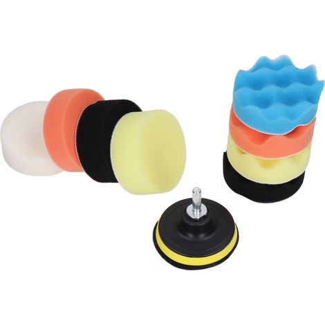 Kit de 11 pads de polissage 3 pouces pour voiture, polisseuse, lustrage et cirage automobile (1/5)