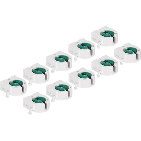 T8 Lampe Support Prise, 10 Paquet Non-Shunté Light Prise G13 Base pour LED Fluorescent Tube Rechange, Blanc Vert (1/4)