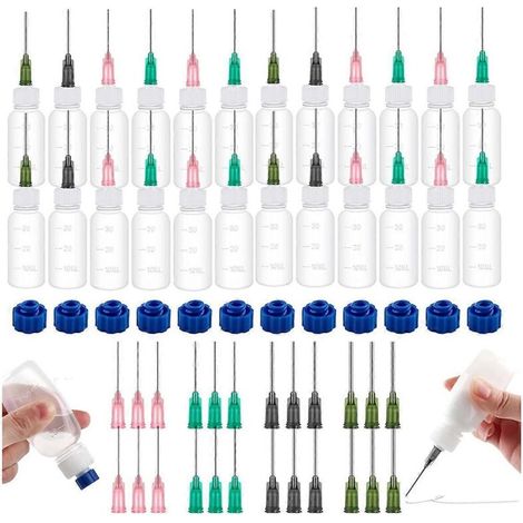 Lot de 60 flacons applicateurs de colle, flacons compte-gouttes souples en plastique de 30 ml (1/5)
