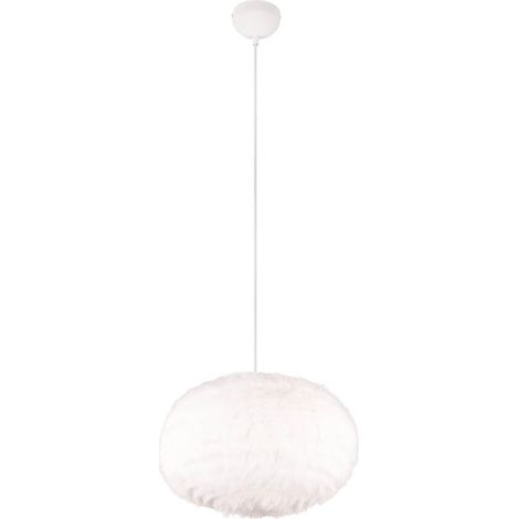Suspension boule Furry peluche blanche Ø50 E27 10W (1/3)