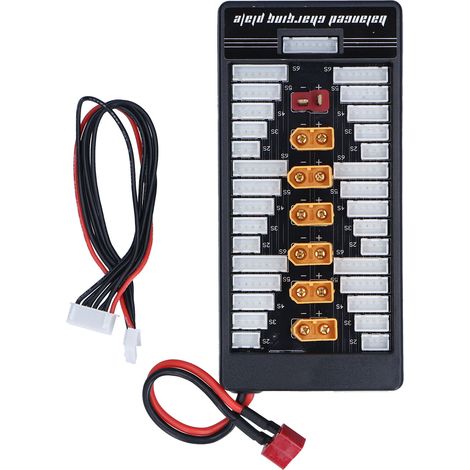 Tableau de charge parallèle pour batteries LiPo, accessoire chargeur IMAX B6 équilibré, entrée XT60 (connecteur T), extension multiprise (1/5)