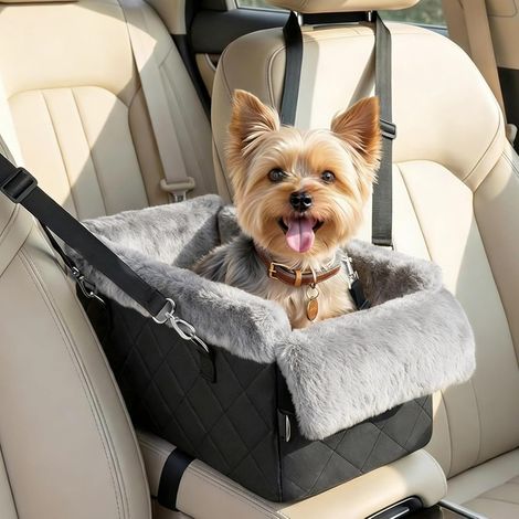 Verbesserter Hundeautositz für die Mittelkonsole, Schwarz (1/5)