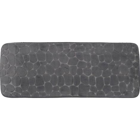 Tapis memoire de forme microfibre galet 45x120 cm - gris fonce - Tendance (1/3)
