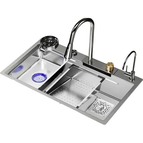 Évier de cuisine, simple cuve, installation sous plan, 7545 (1/2)
