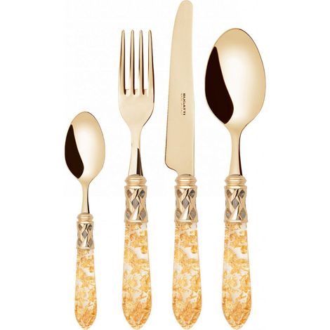 24 pièces couverts ensemble dans un pack en or transparent en bois Aladdin gold Bugatti (1/2)