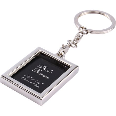 Porte-clés cadre photo mini créatif en alliage métallique, décoration cadeau original (1/5)