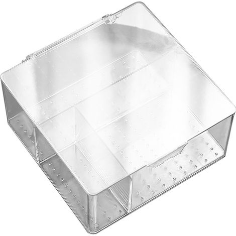 Boîte de rangement à bijoux antioxydante transparente pour boucles d'oreilles, colliers et bagues. (1/5)