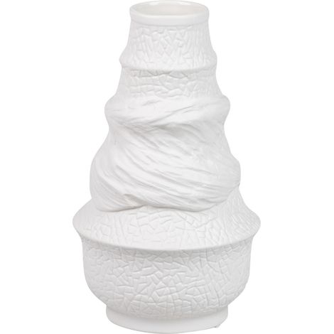 Vase en céramique Itaca blanc 35x14x39 cm