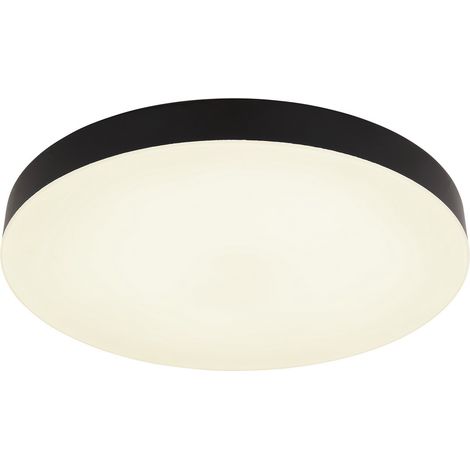 Plafonnier plafonnier lampe de cuisine noir LED lumière du jour D 40 cm (1/5)