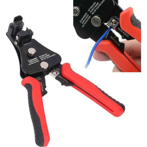 Pince à dénuder/couper automatique MT-246B 3 en 1, réglable, pour fils rigides et souples de calibre 8/10/12/14/18 AWG Outil de sertissage pour fils de calibre 10-22 AWG (1/5)