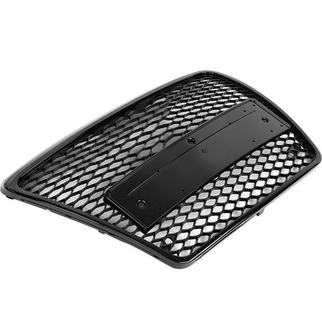 Calandre Honeycomb Avant RS6 Style Grille Nid d'Abeille Noir Brillant pour A6/S6 C6 2005-2011 (1/5)