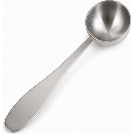 Cuillère doseuse en acier inoxydable 15 ml à manche goutte d'eau, argent brossé (1/5)