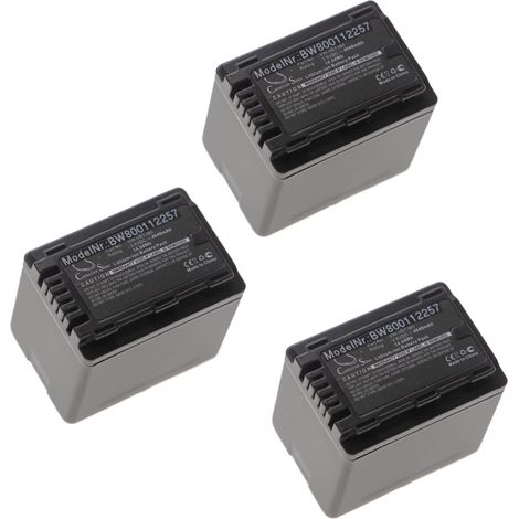 vhbw 3x Akku kompatibel mit Panasonic HDC-T70, HDC-SDX1, HDC-T55, HDC-TM40, HDC-T50, HDC-SD90 Videokamera Camcorder (4040 mAh, 3,6 V, Li-Ion)