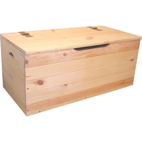 CASSAPANCA BAULE IN LEGNO CON COPERCHIO 100x40x50 CM