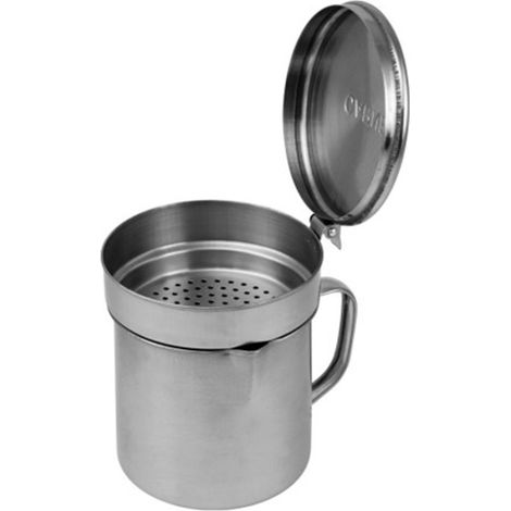 Pot à graisse en acier inoxydable 500 ml avec couvercle filtrant