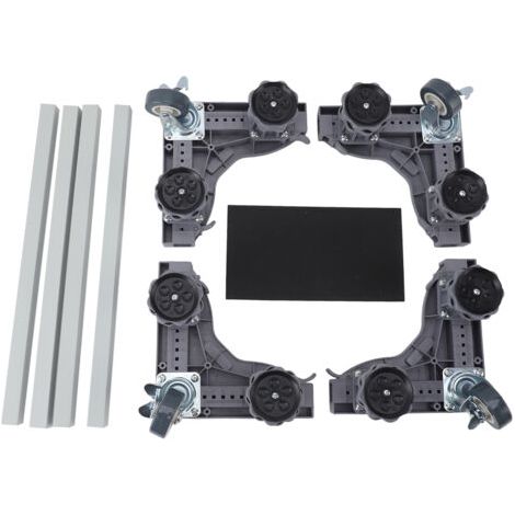Base de Machine à Laver Réfrigérateur,Machine à laver de chariot réglable en alliage de fer,avec mesure de nivellement d'angle d'équilibre de frein pour les appareils de meubles (1/5)