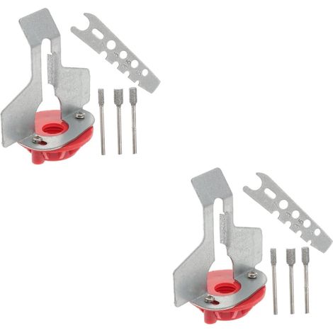 2ensembles Kit Affûtage pour Tronçonneuse Électrique avec Meule Et Adaptateur Affûteur De Chaîne Outil De Jardinage Polyvalent pour à Chaîne Et Outils De Coupe (1/5)